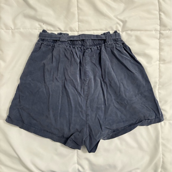 Navy Paperbag Shorts - Picture 2 of 3